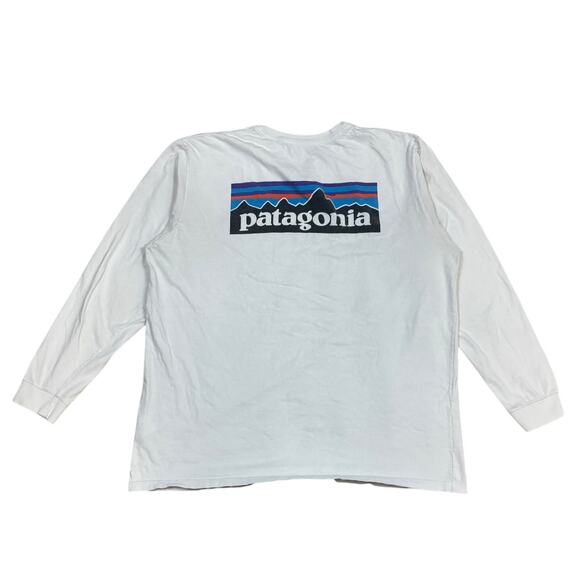 Patagonia P-6 Logo Long Sleeve Regular Fit T Shirt Men's Large Gorpcore - Picture 1 of 11